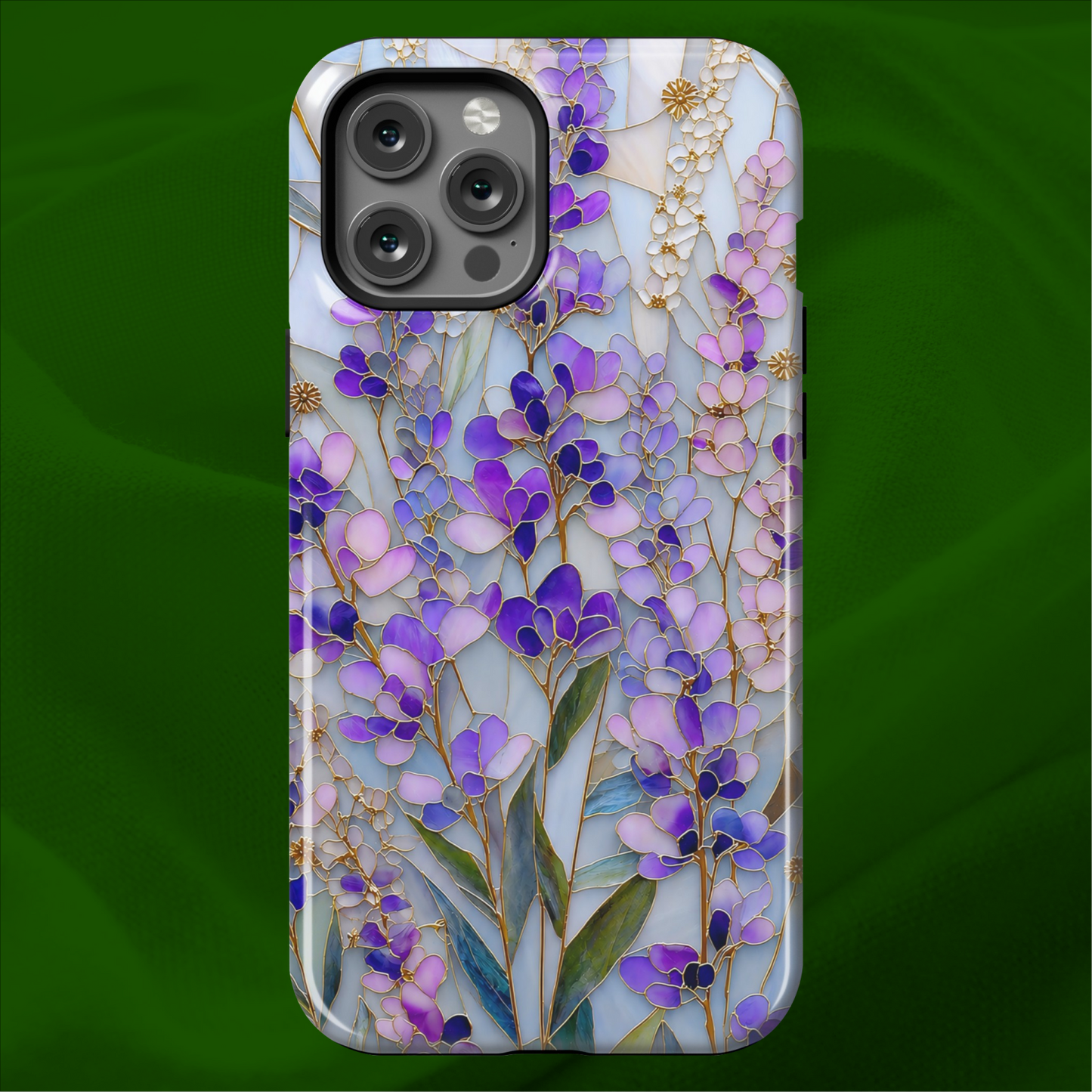 Stained Glass Lavender Floral