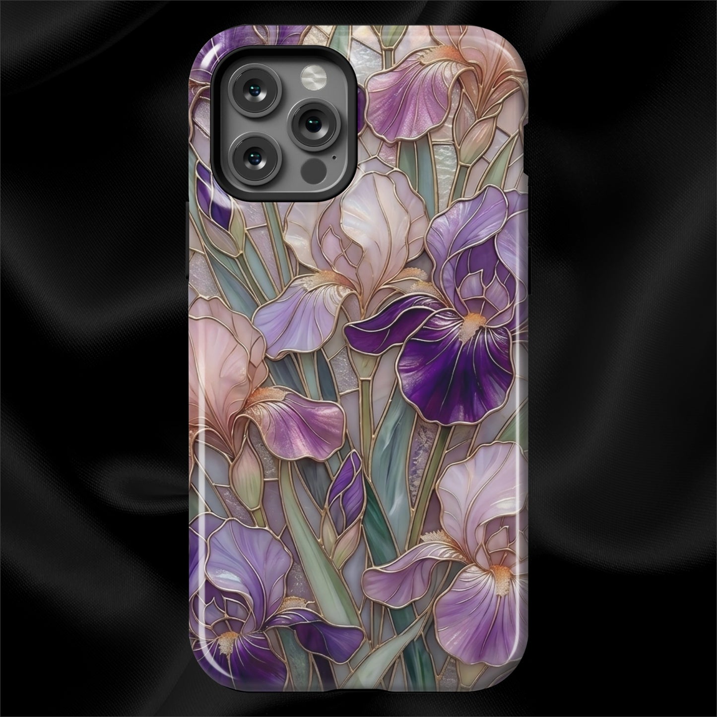 Stained Glass Iris Floral