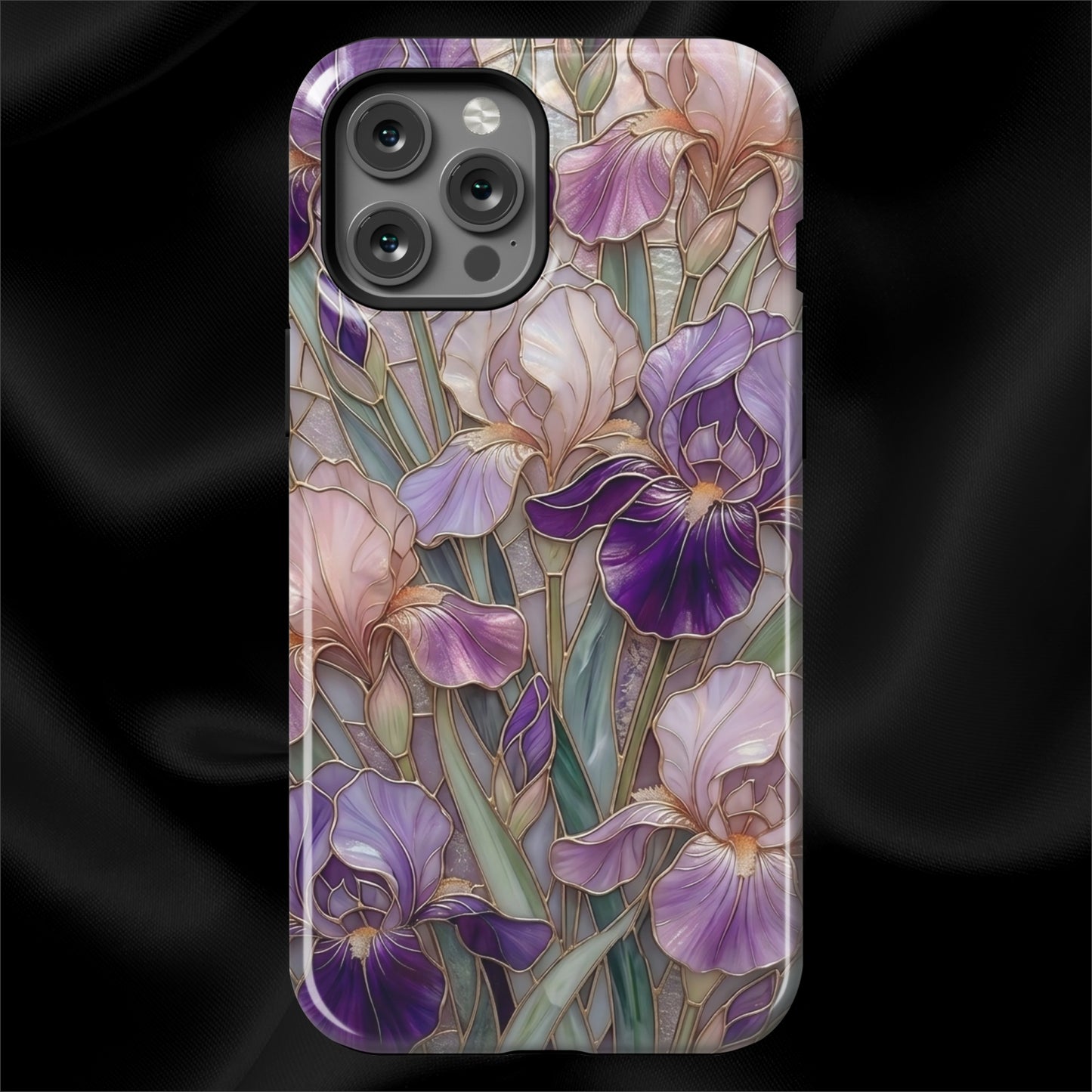 Stained Glass Iris Floral