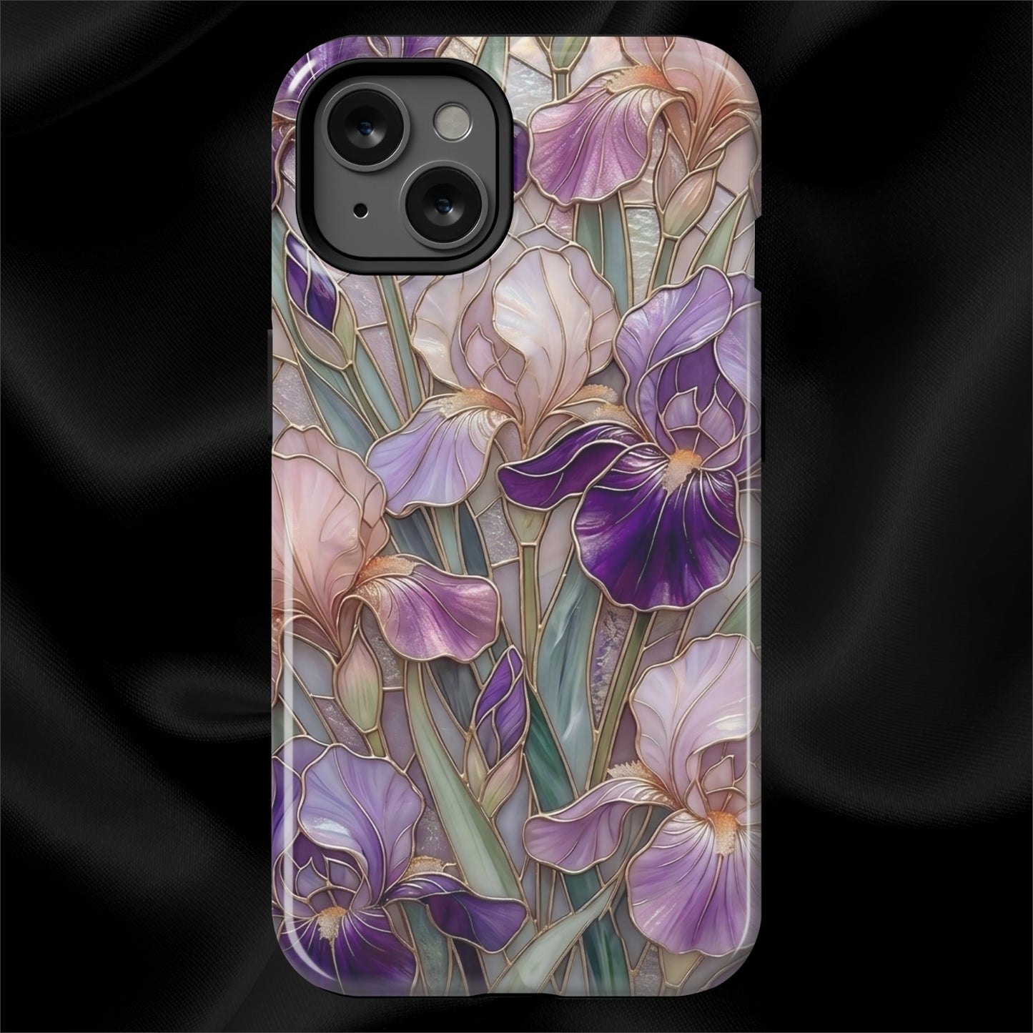 Stained Glass Iris Floral