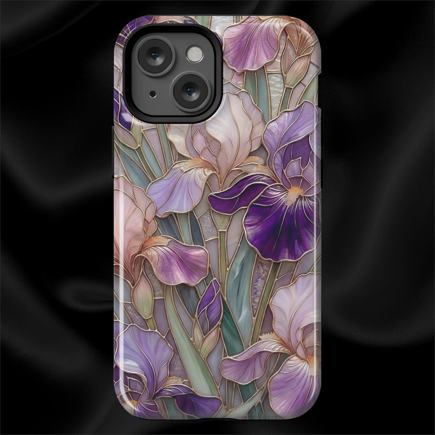 Stained Glass Iris Floral
