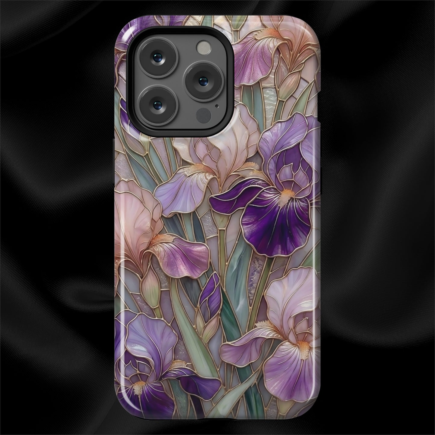 Stained Glass Iris Floral