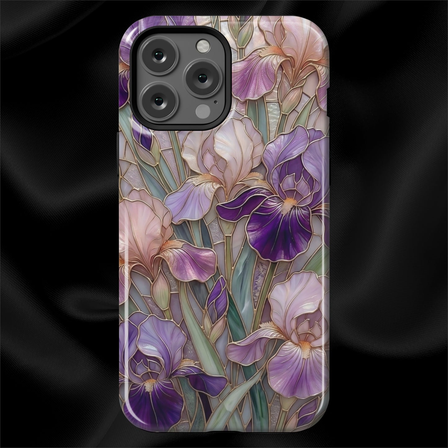 Stained Glass Iris Floral