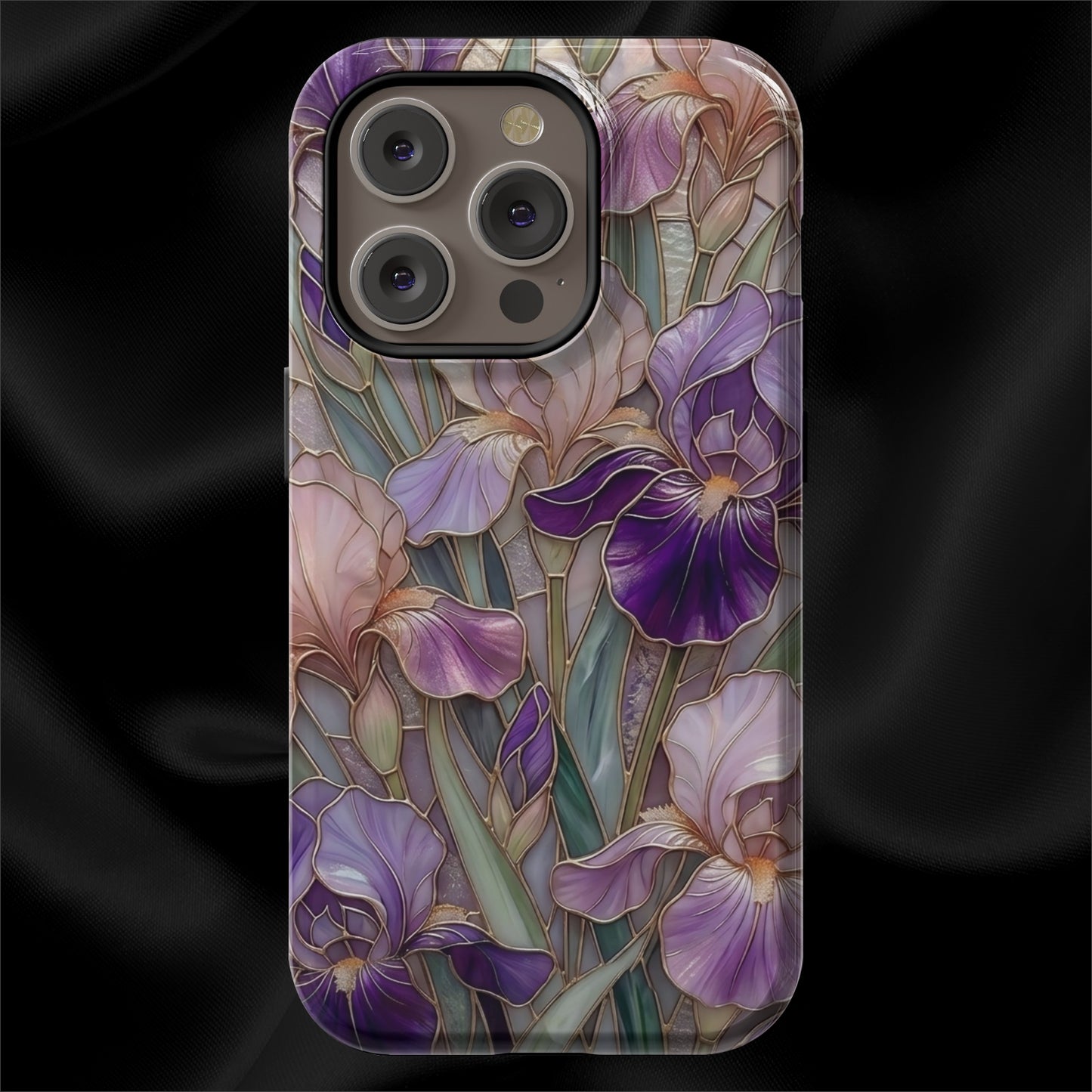 Stained Glass Iris Floral