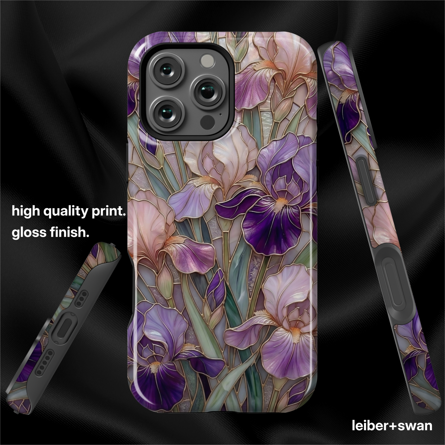 Stained Glass Iris Floral