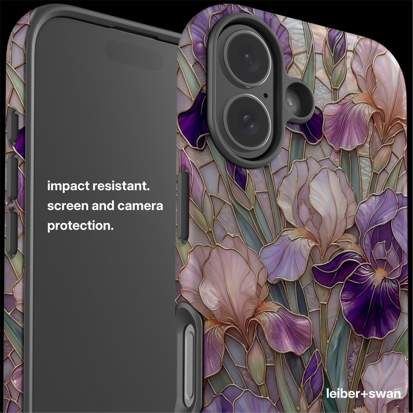 Stained Glass Iris Floral
