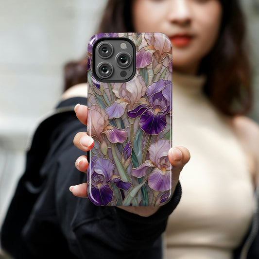 Stained Glass Iris Floral