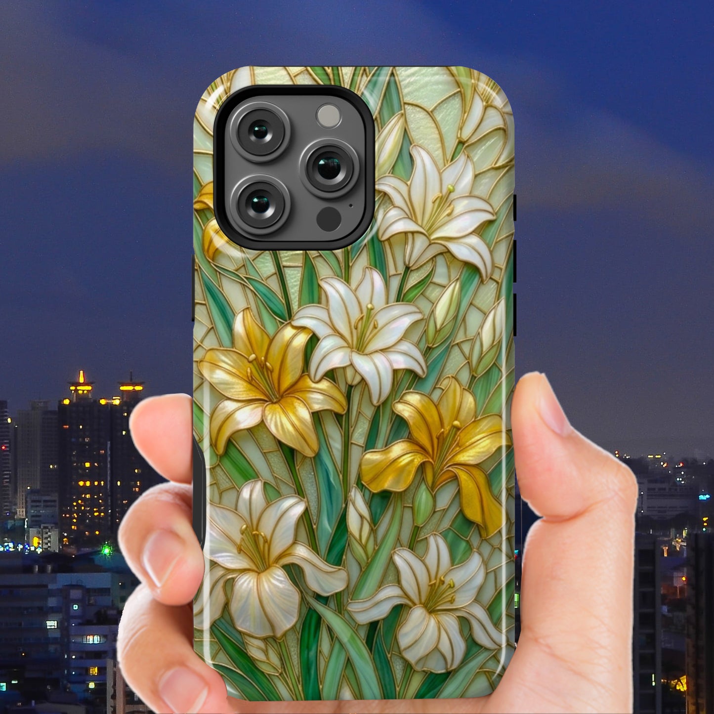 Stained Glass Lily Floral