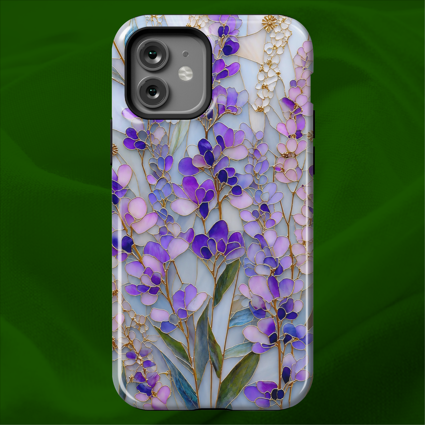Stained Glass Lavender Floral