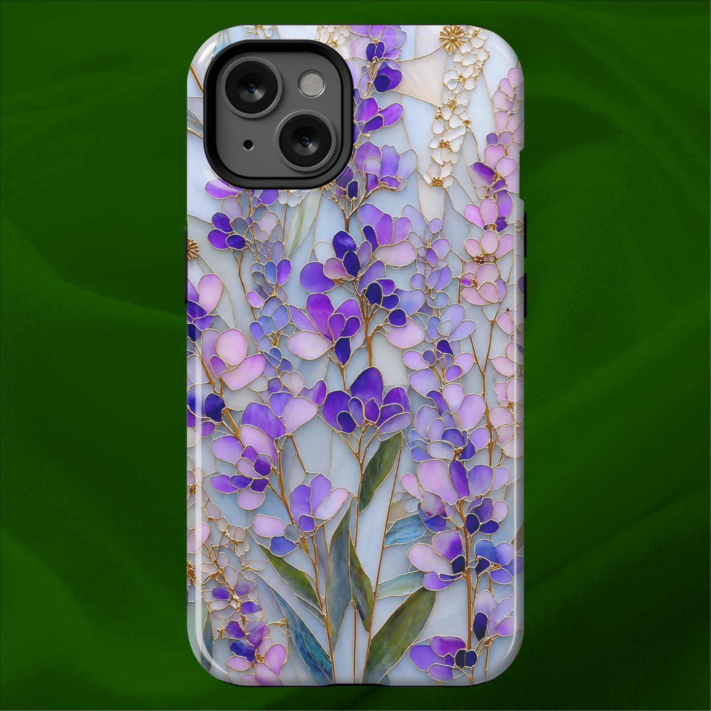 Stained Glass Lavender Floral