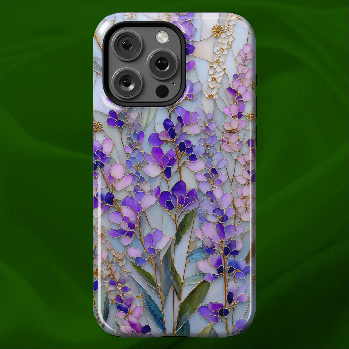 Stained Glass Lavender Floral