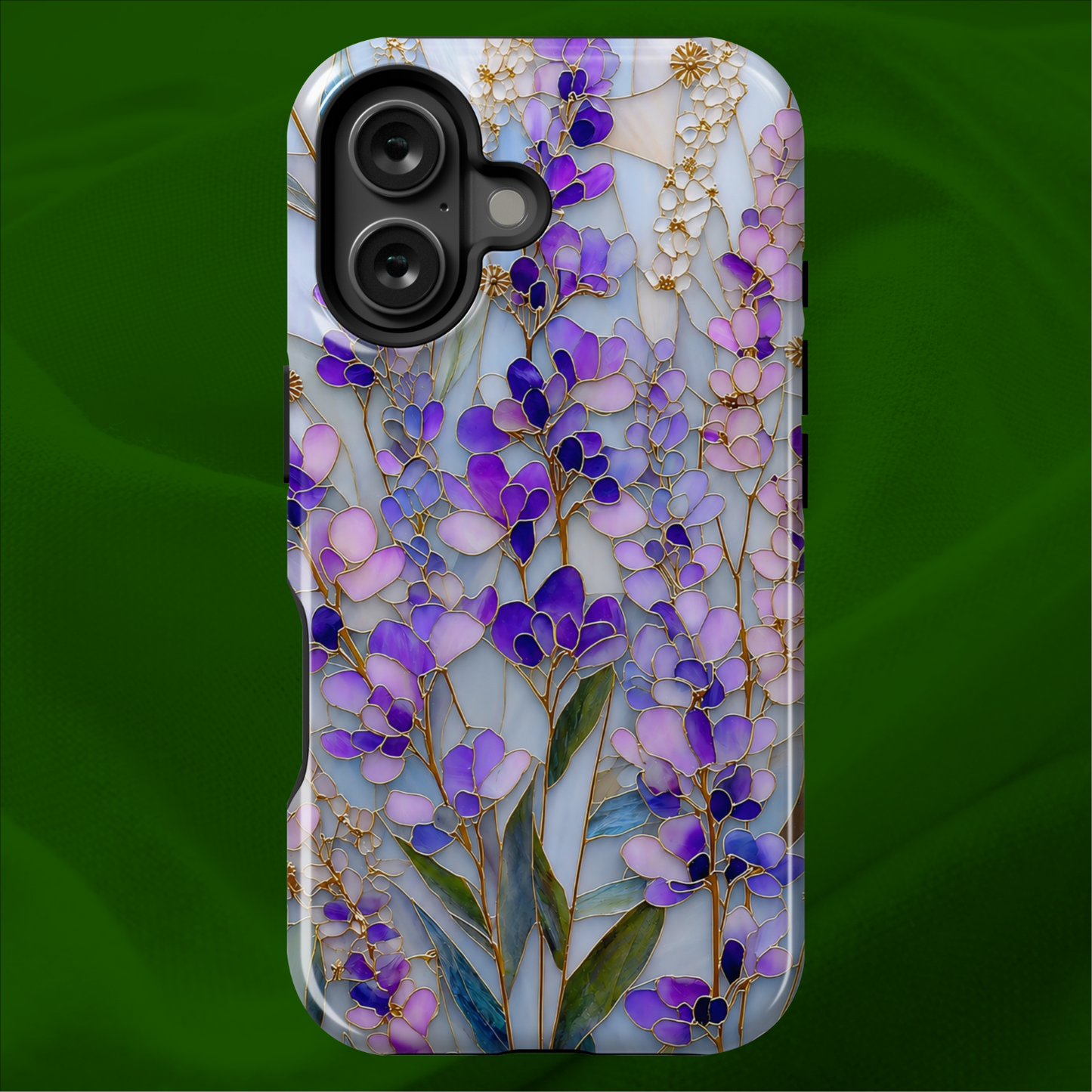 Stained Glass Lavender Floral