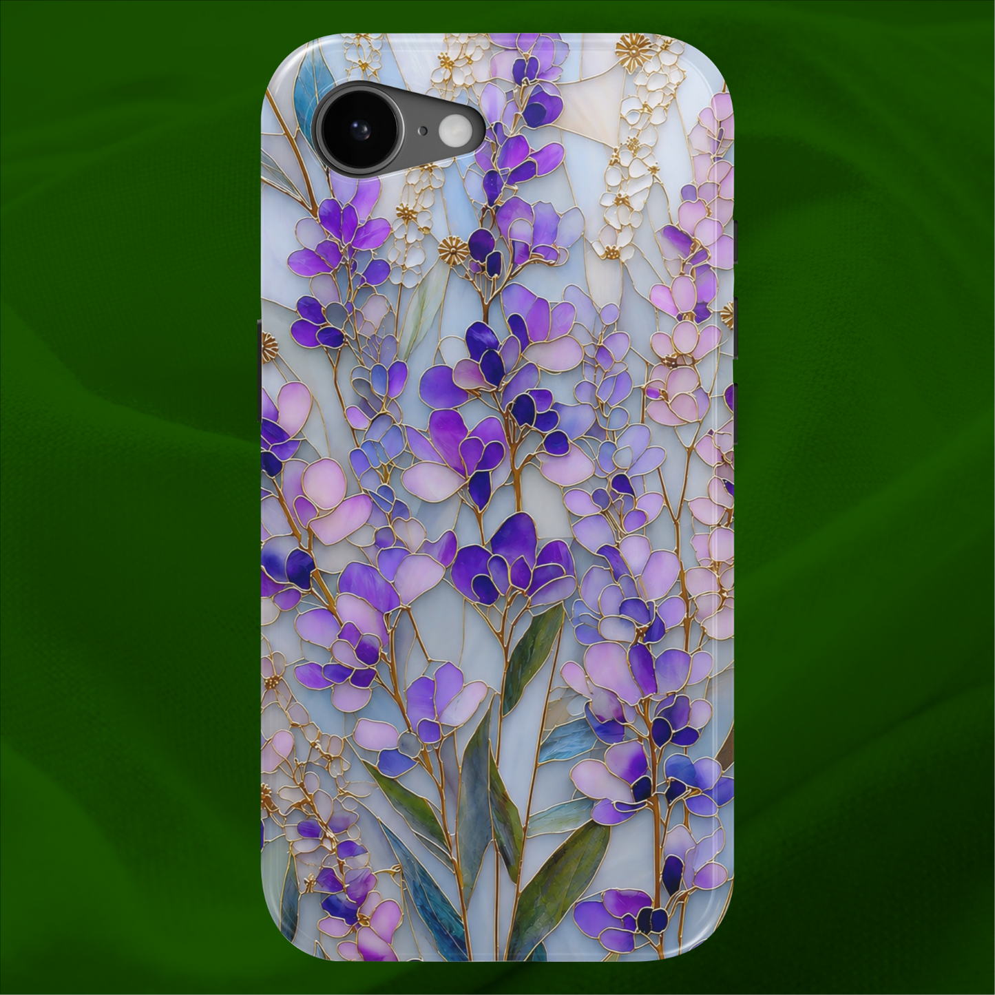 Stained Glass Lavender Floral