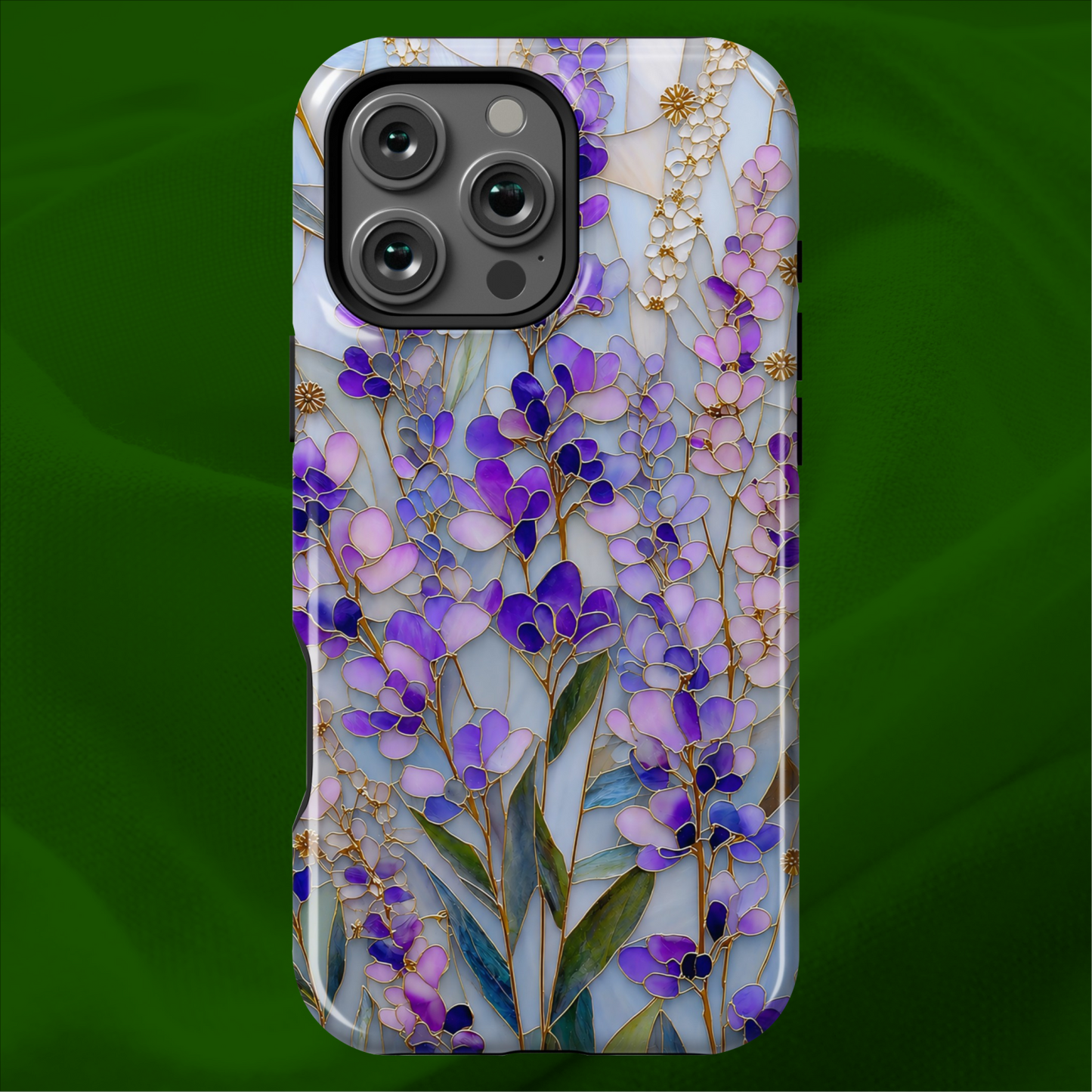 Stained Glass Lavender Floral