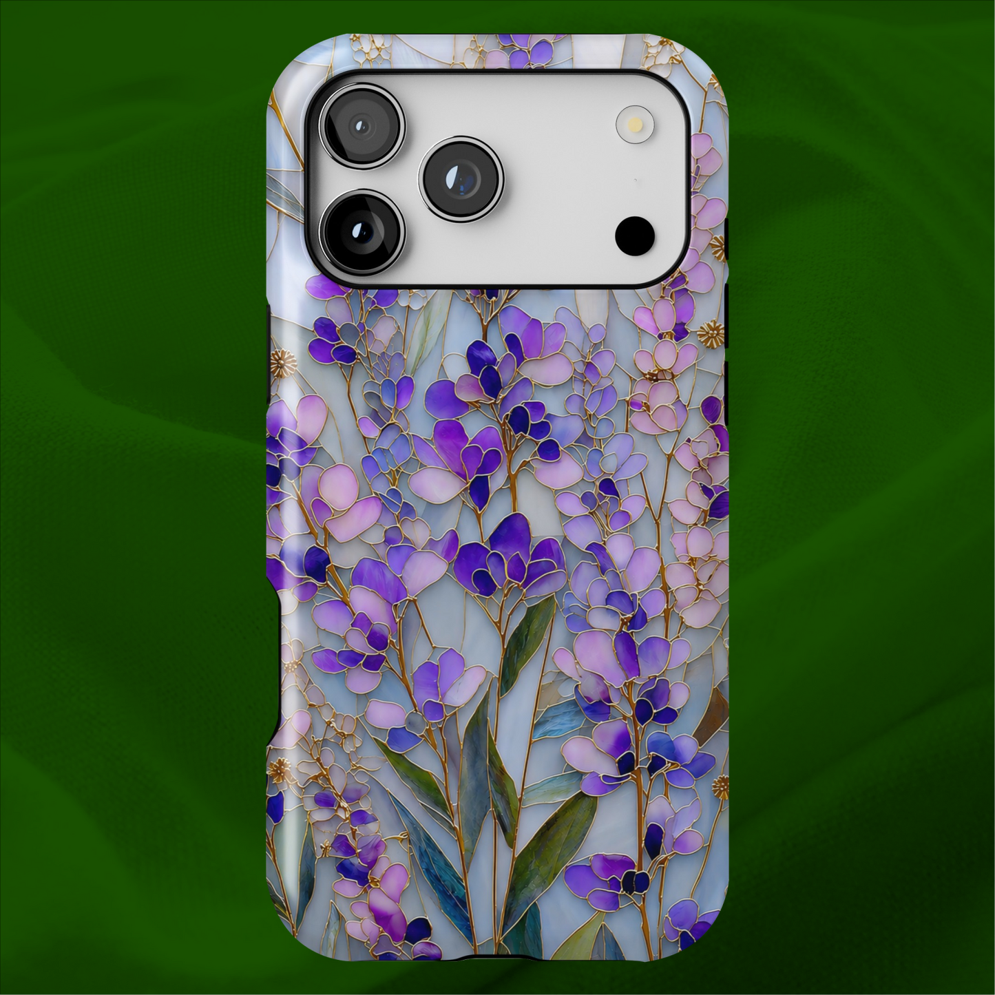 Stained Glass Lavender Floral