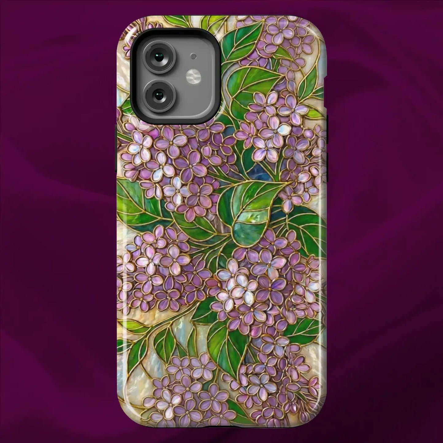 Stained Glass Lilac Floral