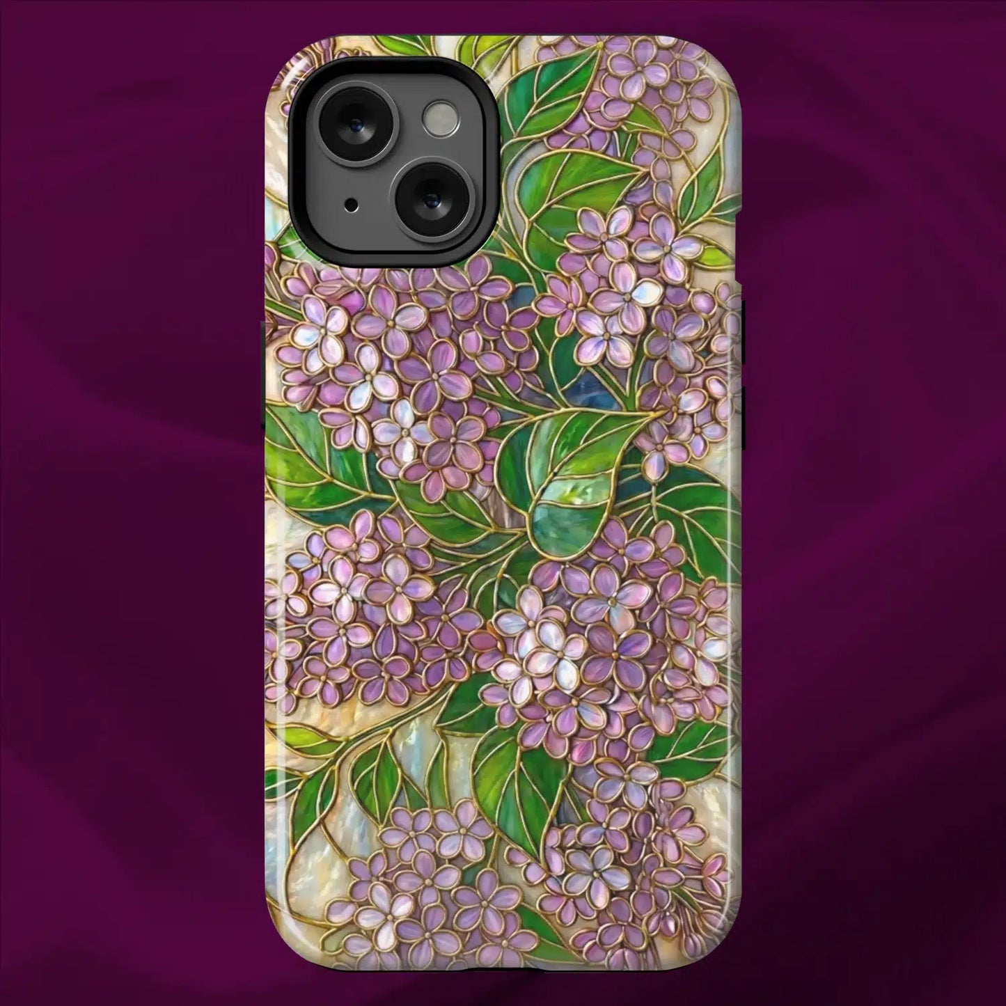 Stained Glass Lilac Floral