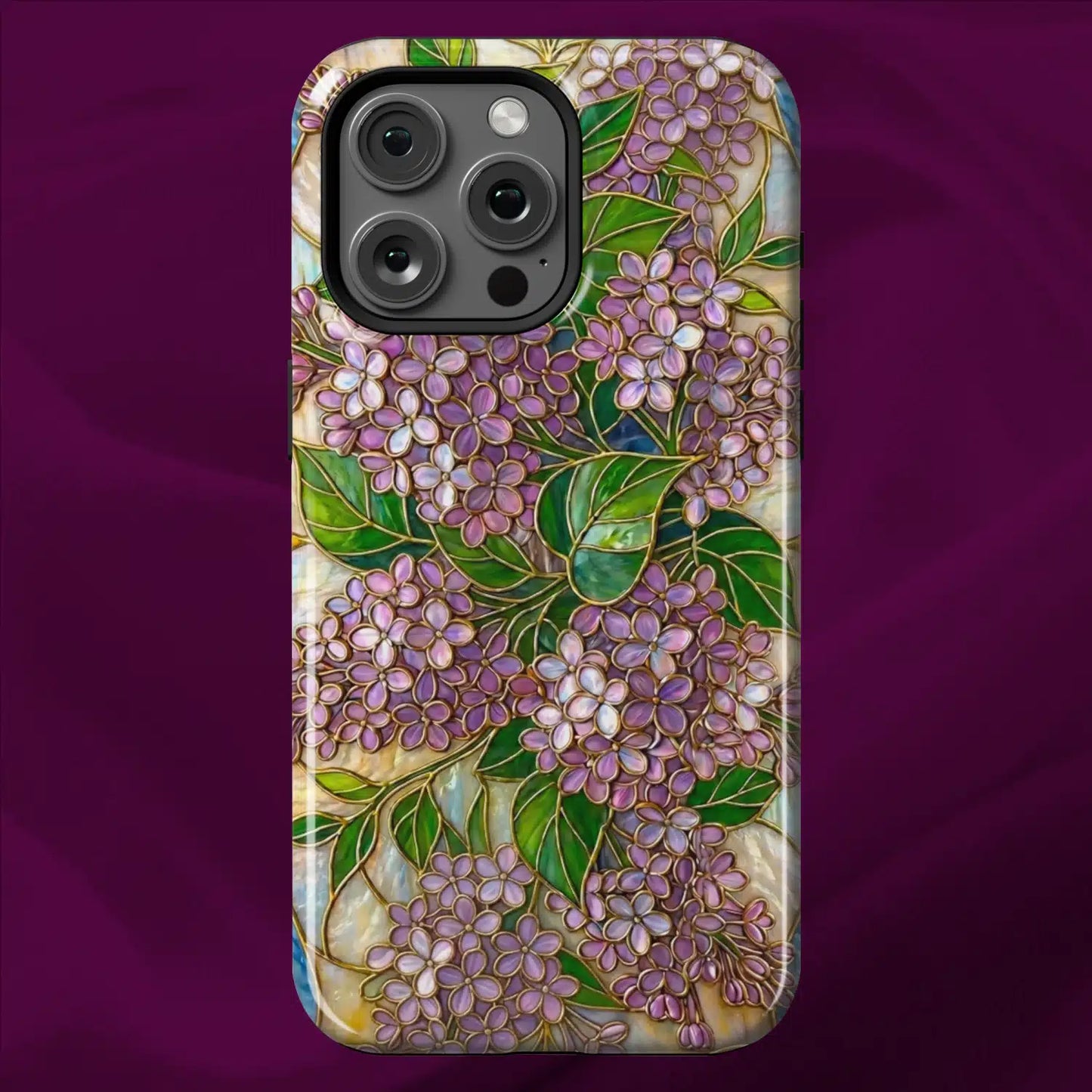 Stained Glass Lilac Floral