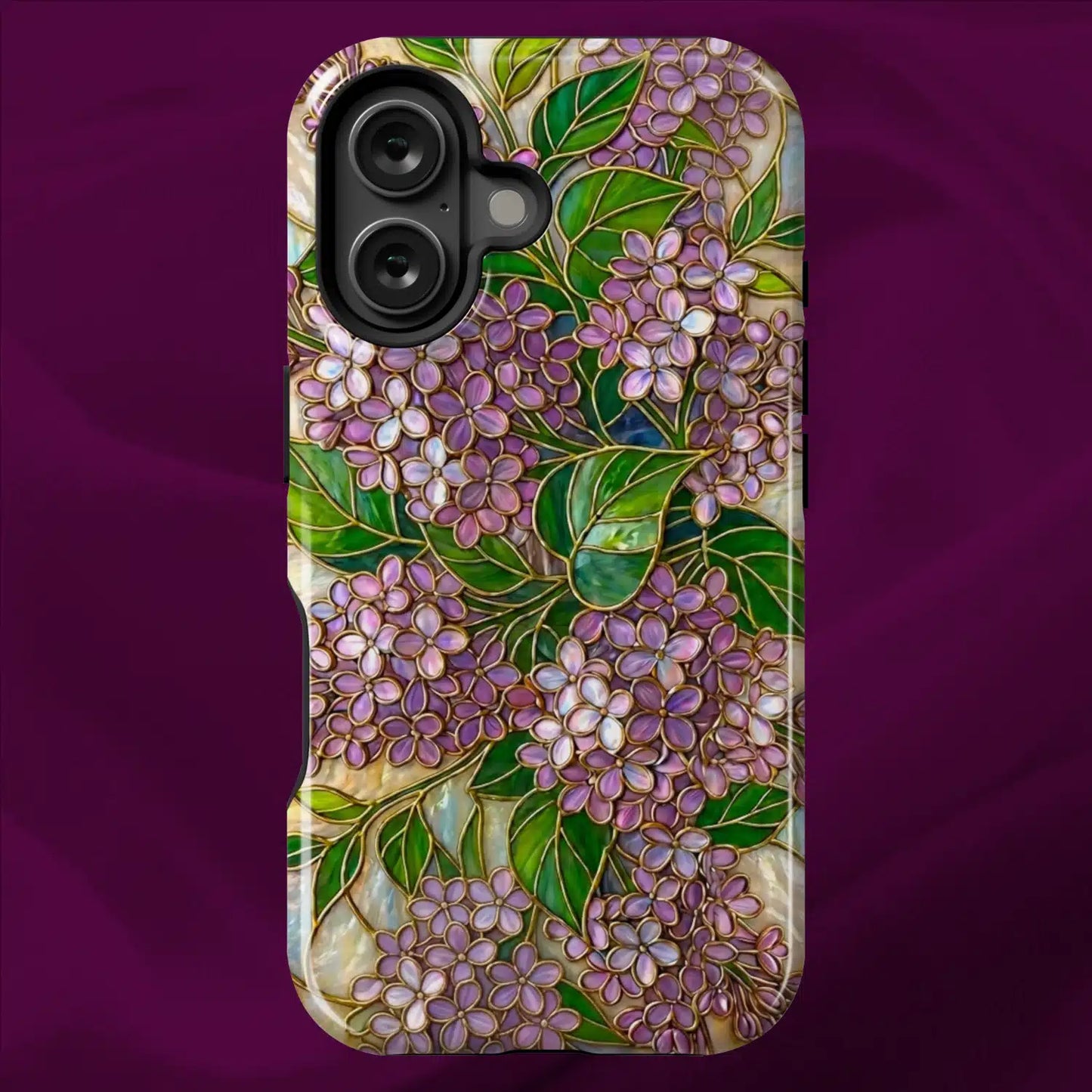 Stained Glass Lilac Floral