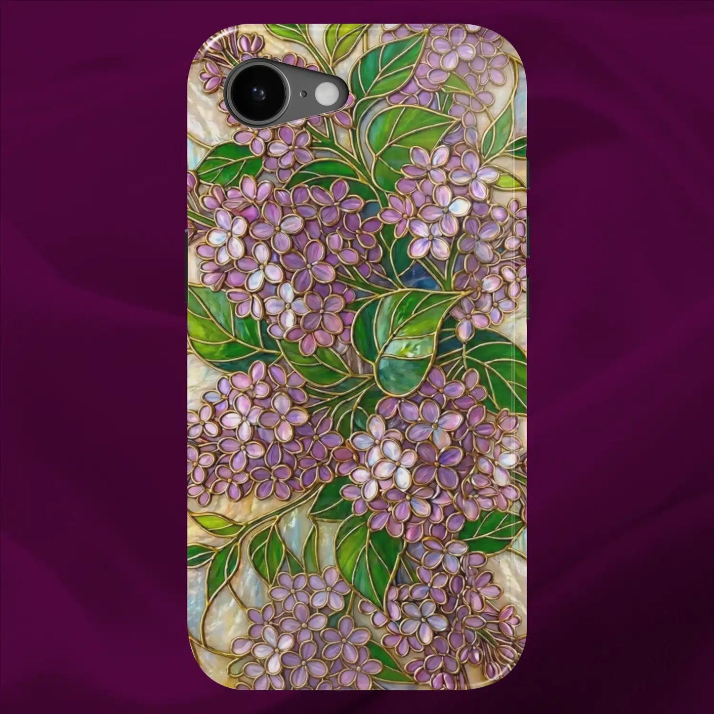 Stained Glass Lilac Floral
