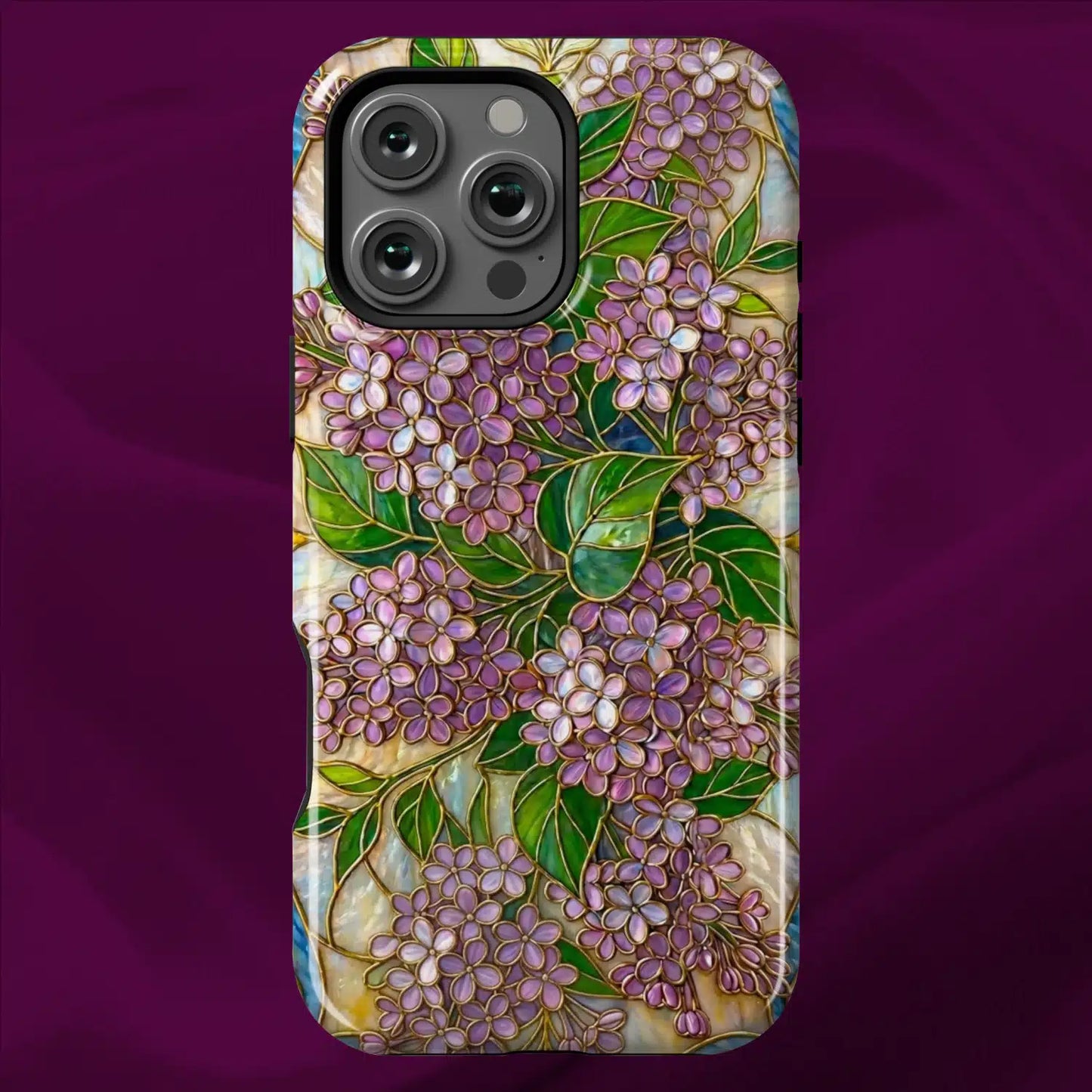 Stained Glass Lilac Floral