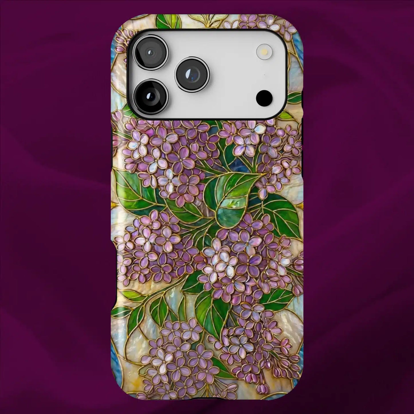 Stained Glass Lilac Floral