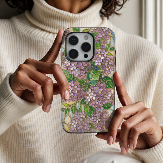 Stained Glass Lilac Floral