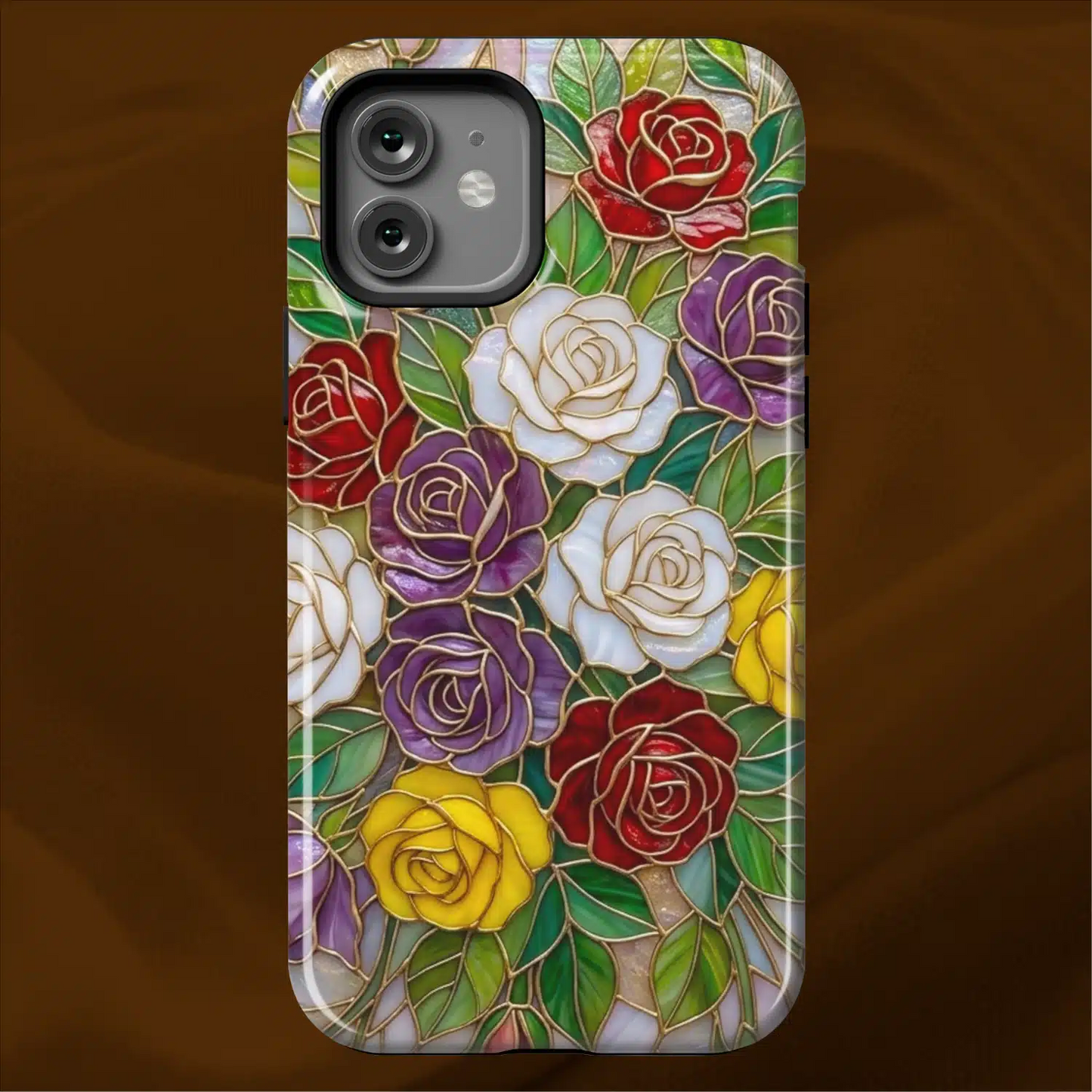 Stained Glass Roses Floral