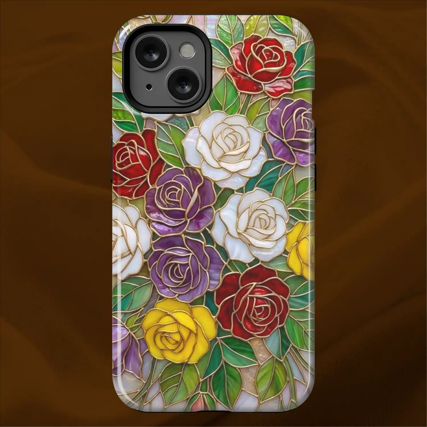 Stained Glass Roses Floral