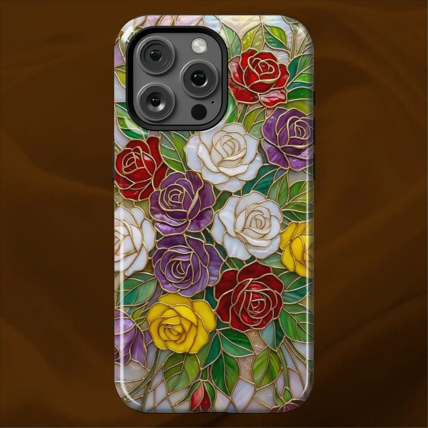 Stained Glass Roses Floral