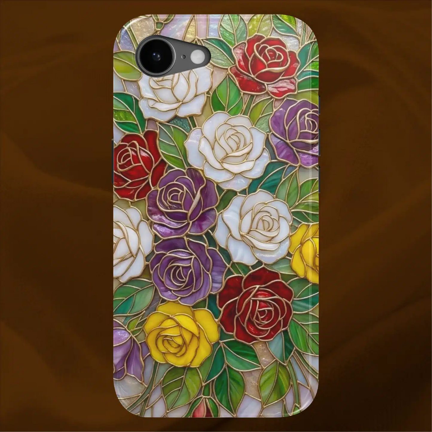 Stained Glass Roses Floral
