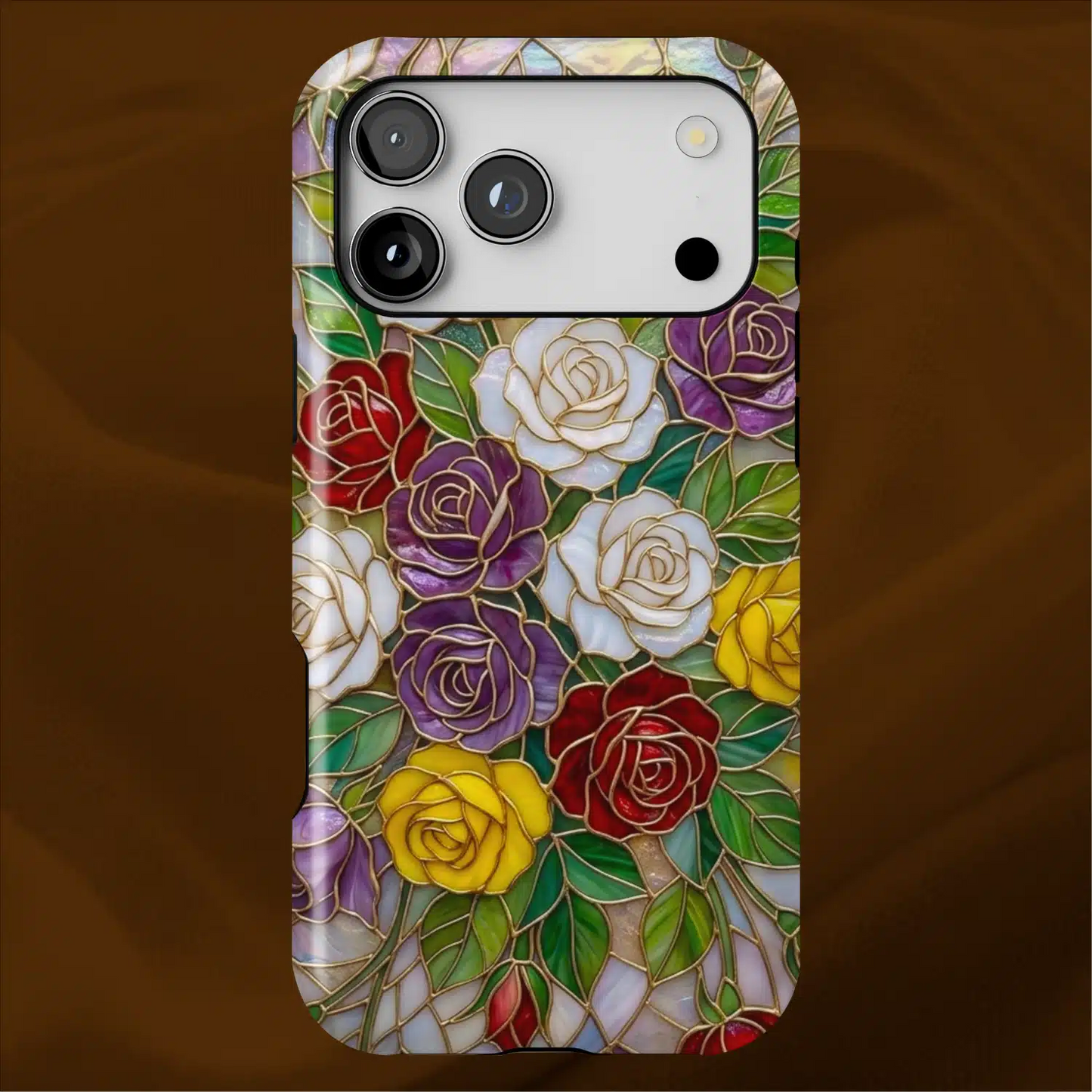 Stained Glass Roses Floral