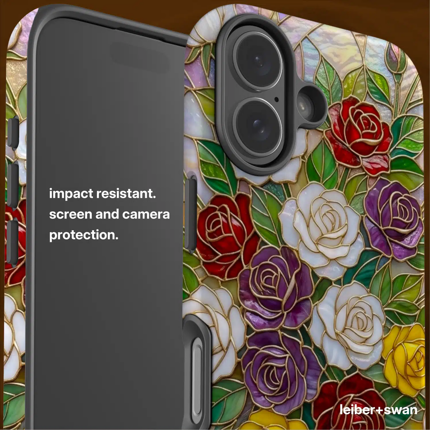 Stained Glass Roses Floral