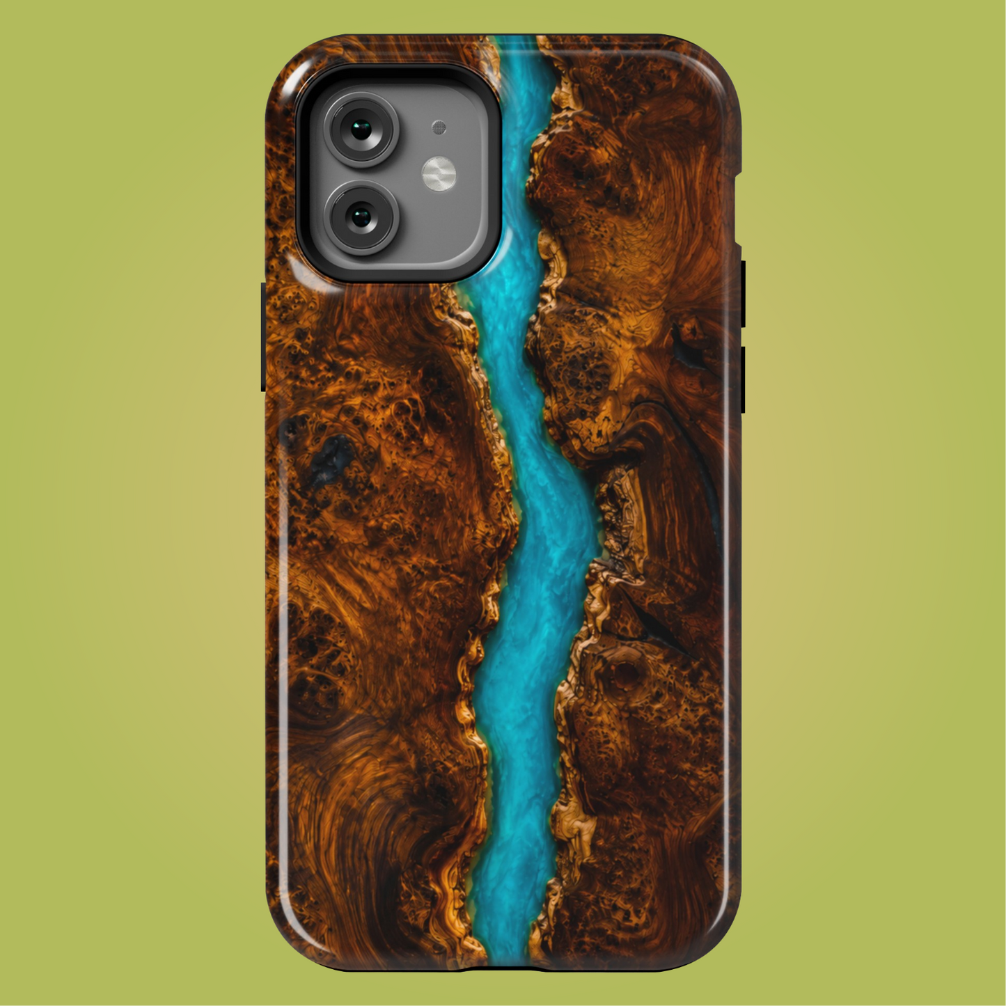 Dark Walnut Burl Turquoise River