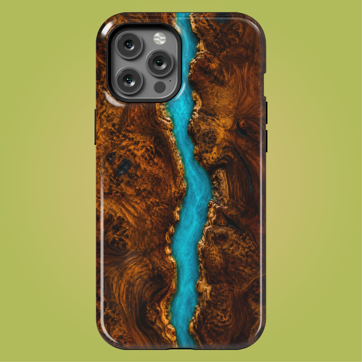 Dark Walnut Burl Turquoise River