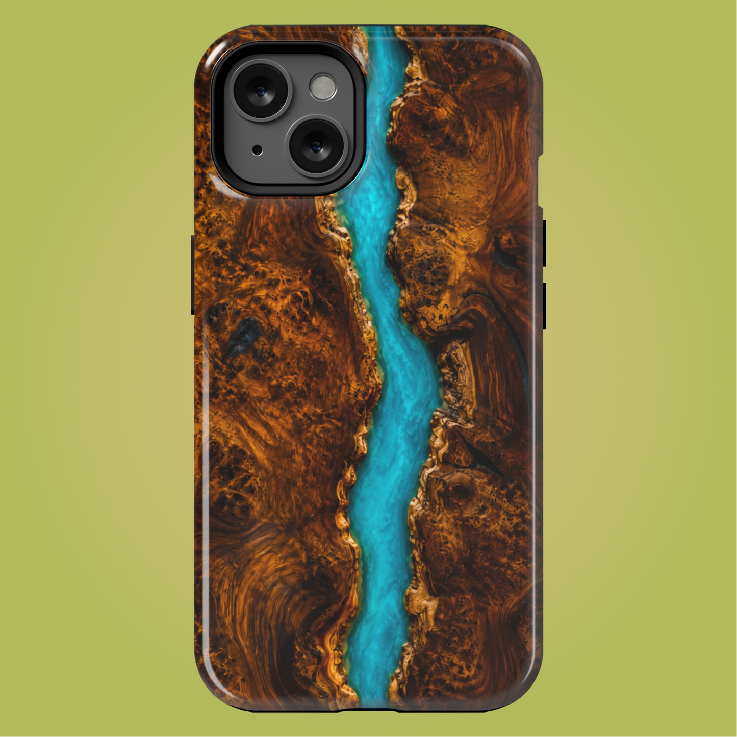 Dark Walnut Burl Turquoise River