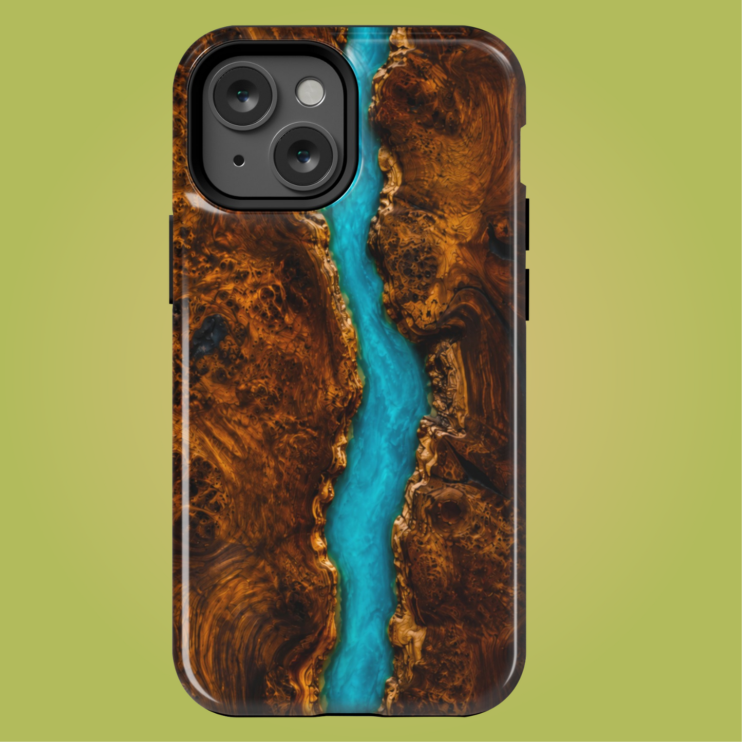 Dark Walnut Burl Turquoise River