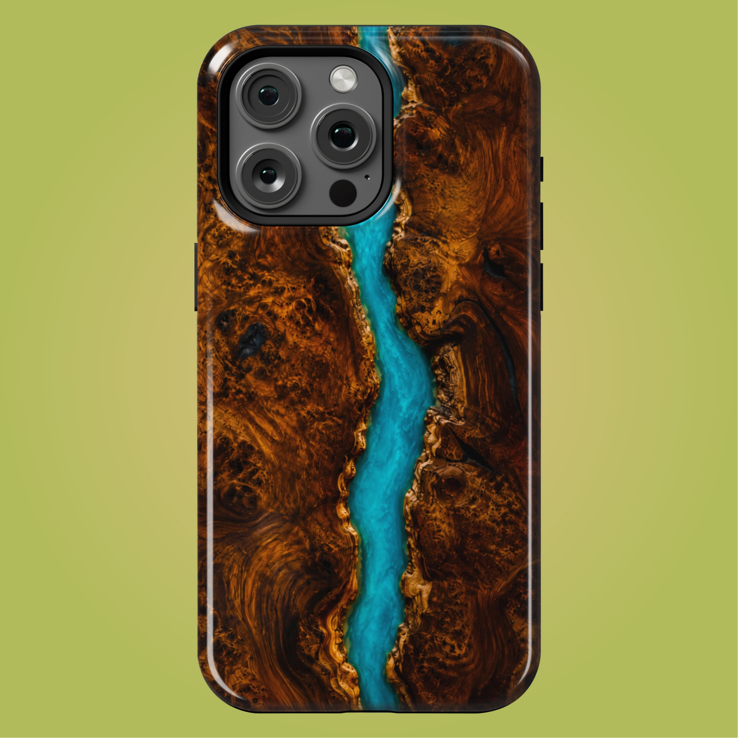 Dark Walnut Burl Turquoise River