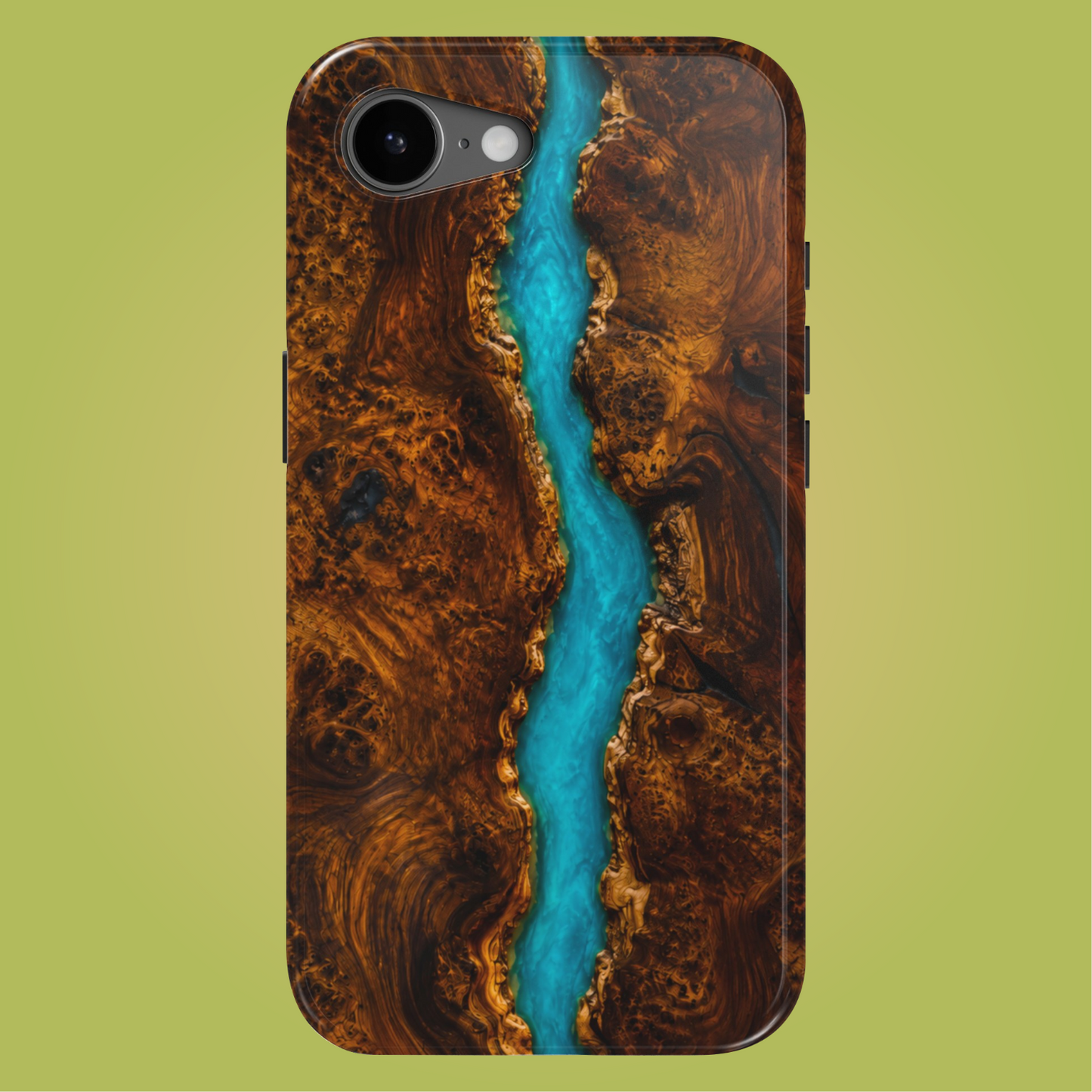 Dark Walnut Burl Turquoise River