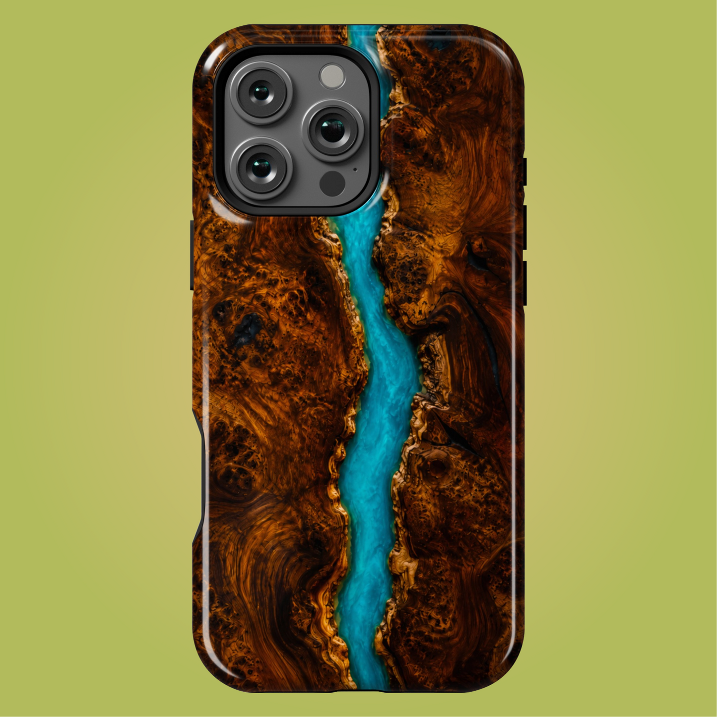 Dark Walnut Burl Turquoise River