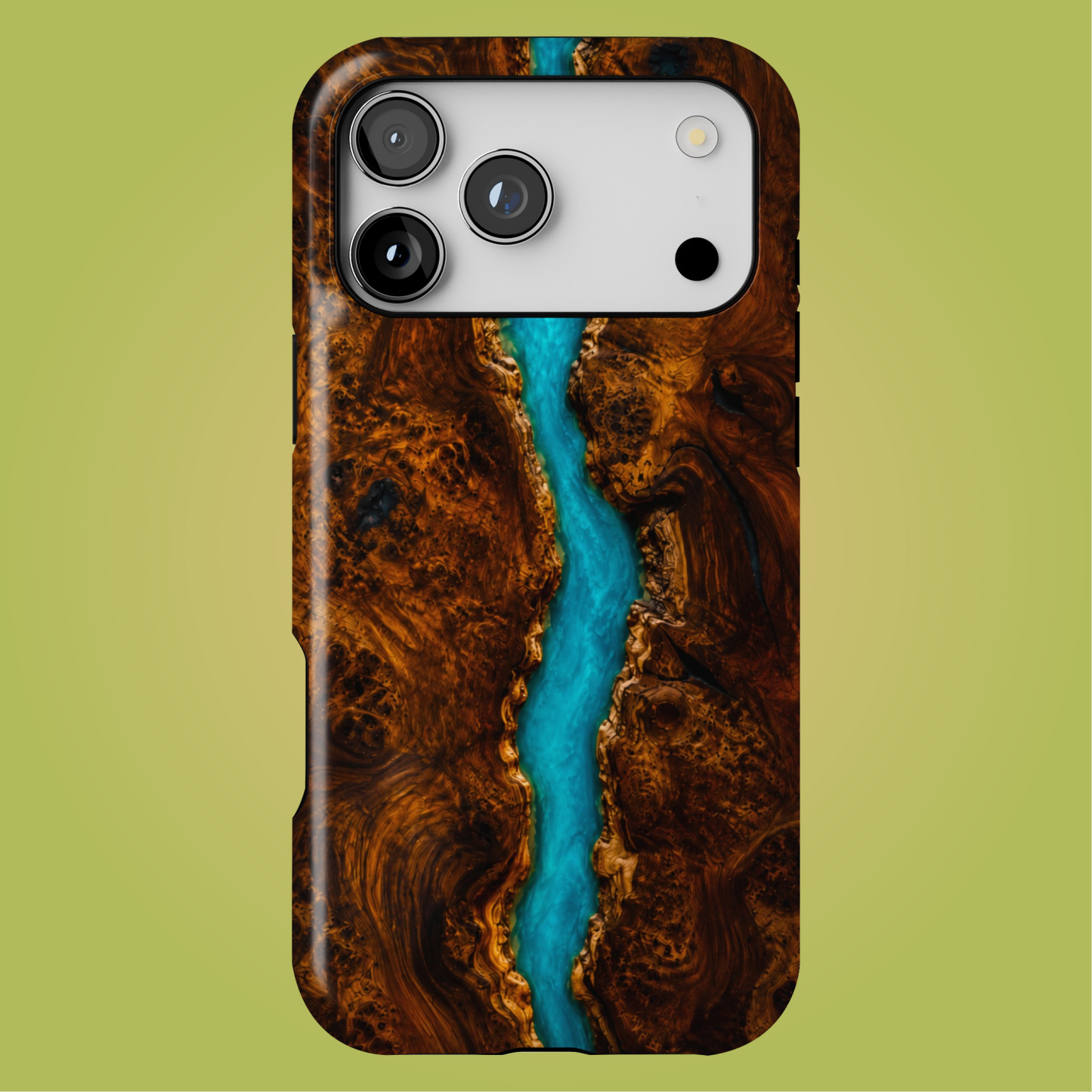Dark Walnut Burl Turquoise River