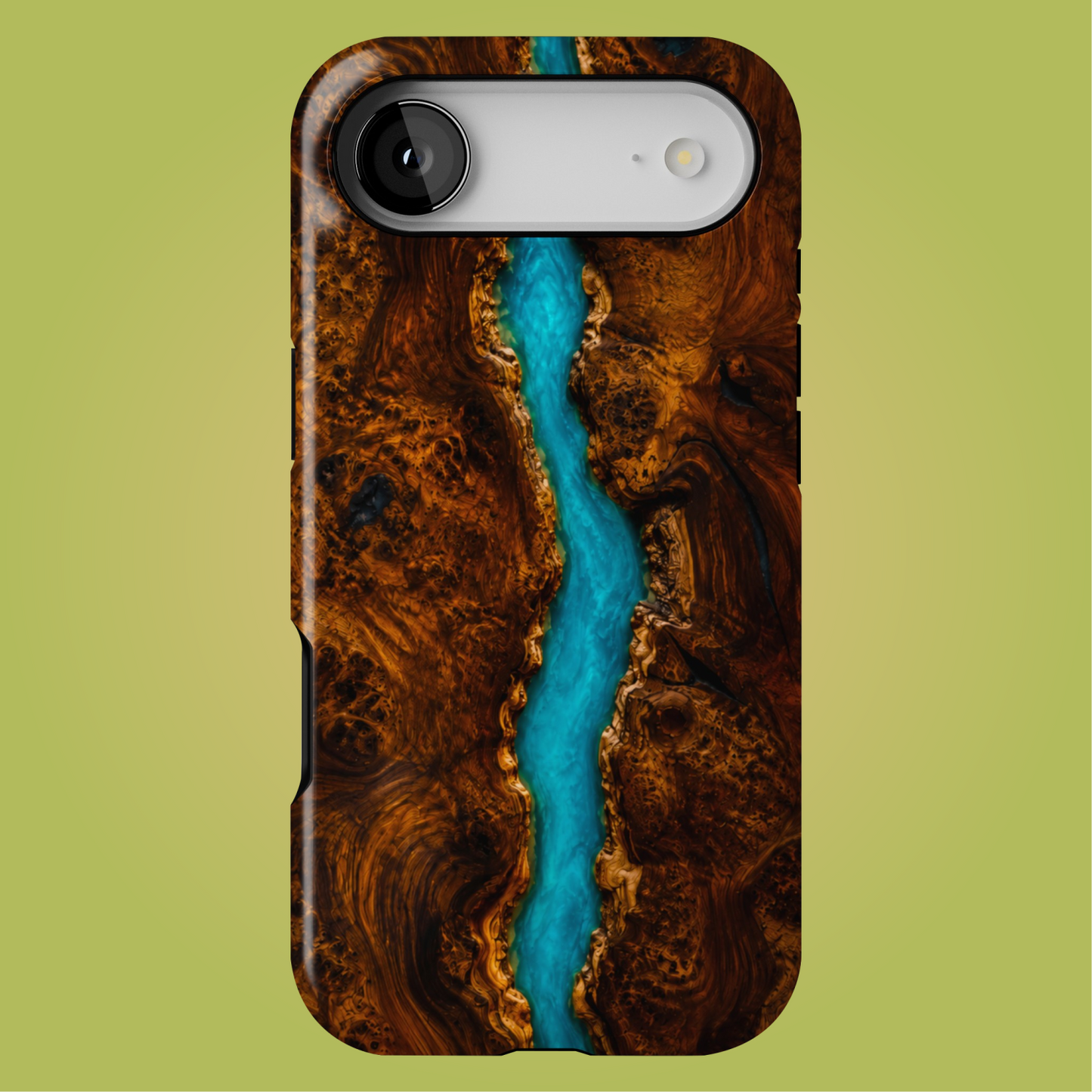 Dark Walnut Burl Turquoise River