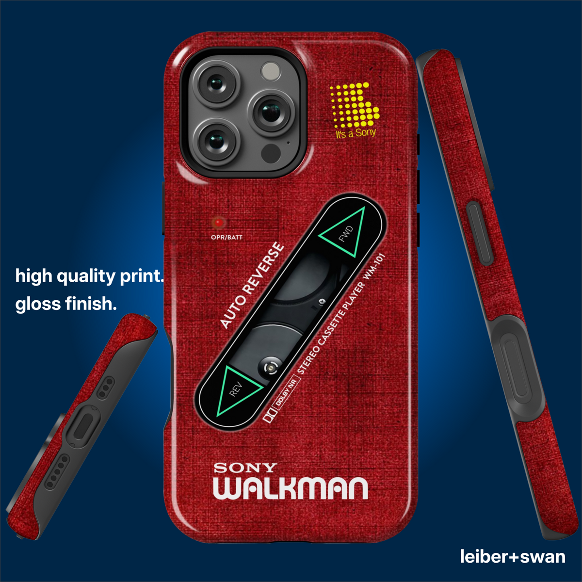 Sony Walkman Red Textured WM-101