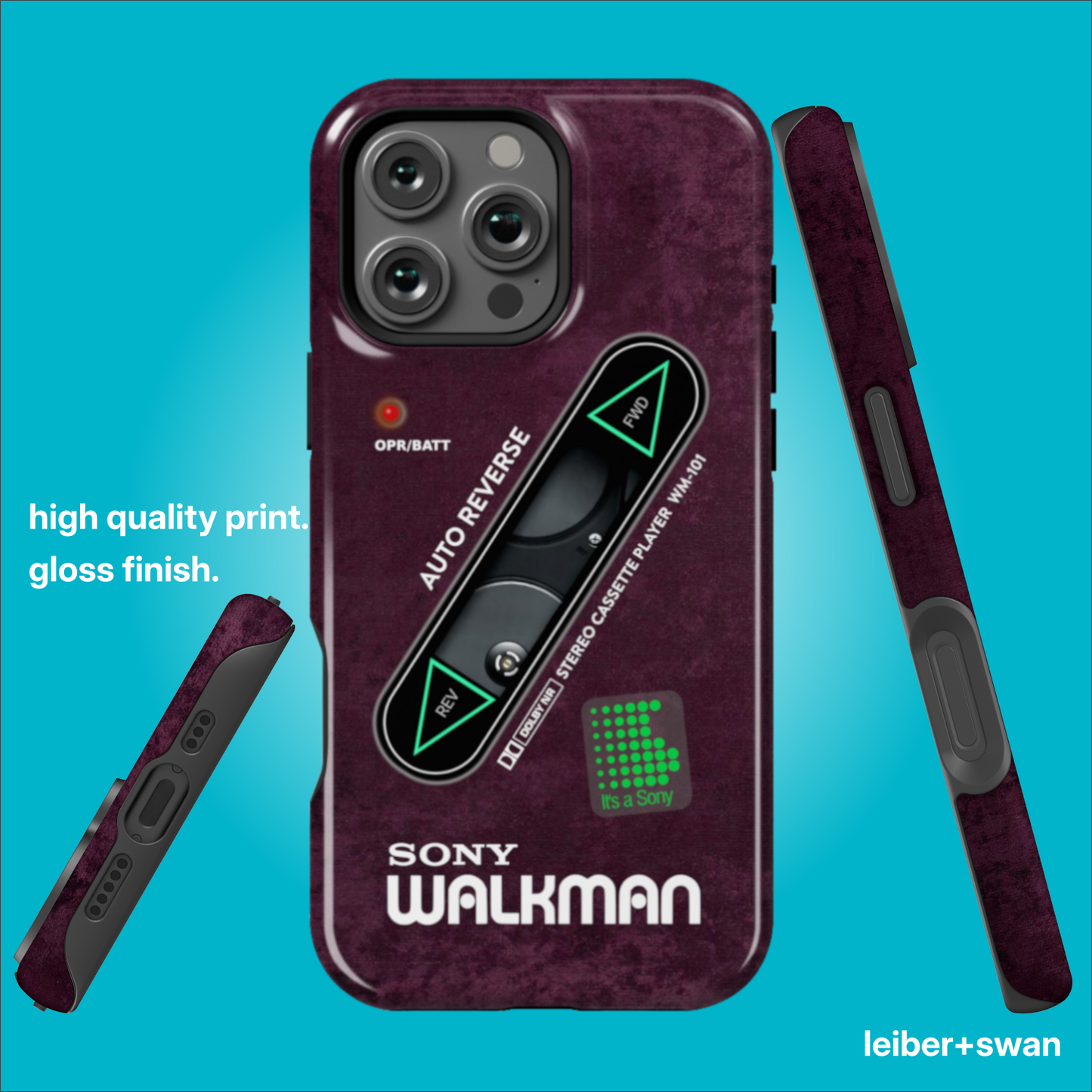 Sony Walkman Purple Textured WM-101