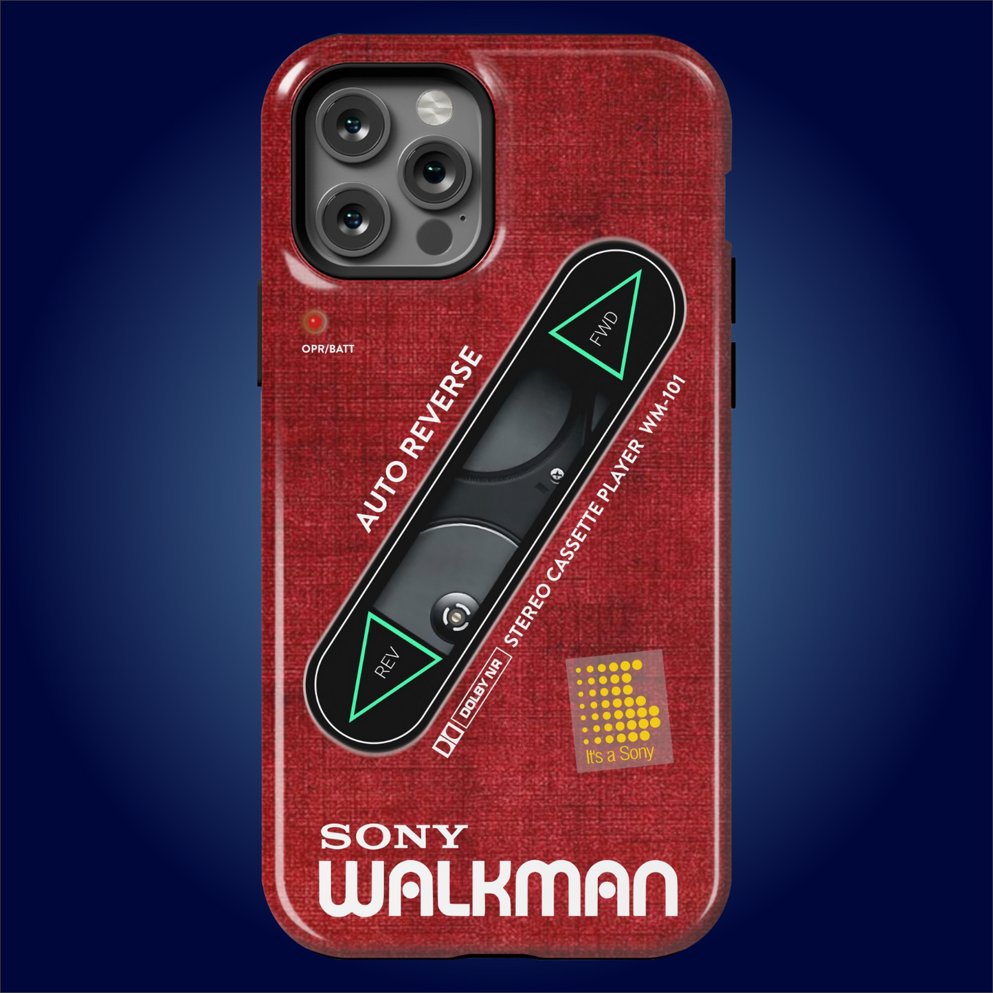 Sony Walkman Red Textured WM-101