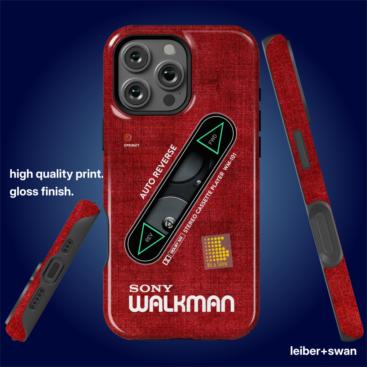 Sony Walkman Red Textured WM-101