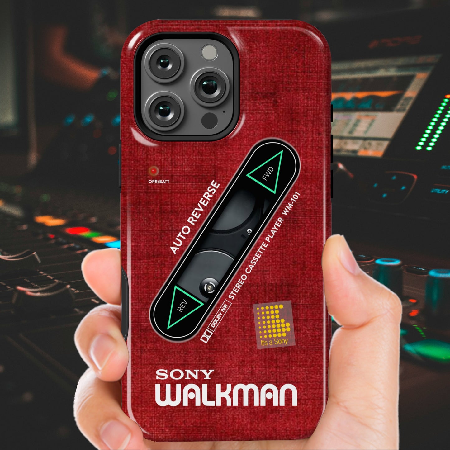 Sony Walkman Red Textured WM-101