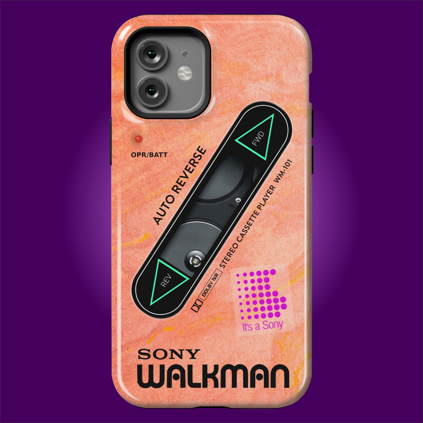 Sony Walkman Peach Textured WM-101