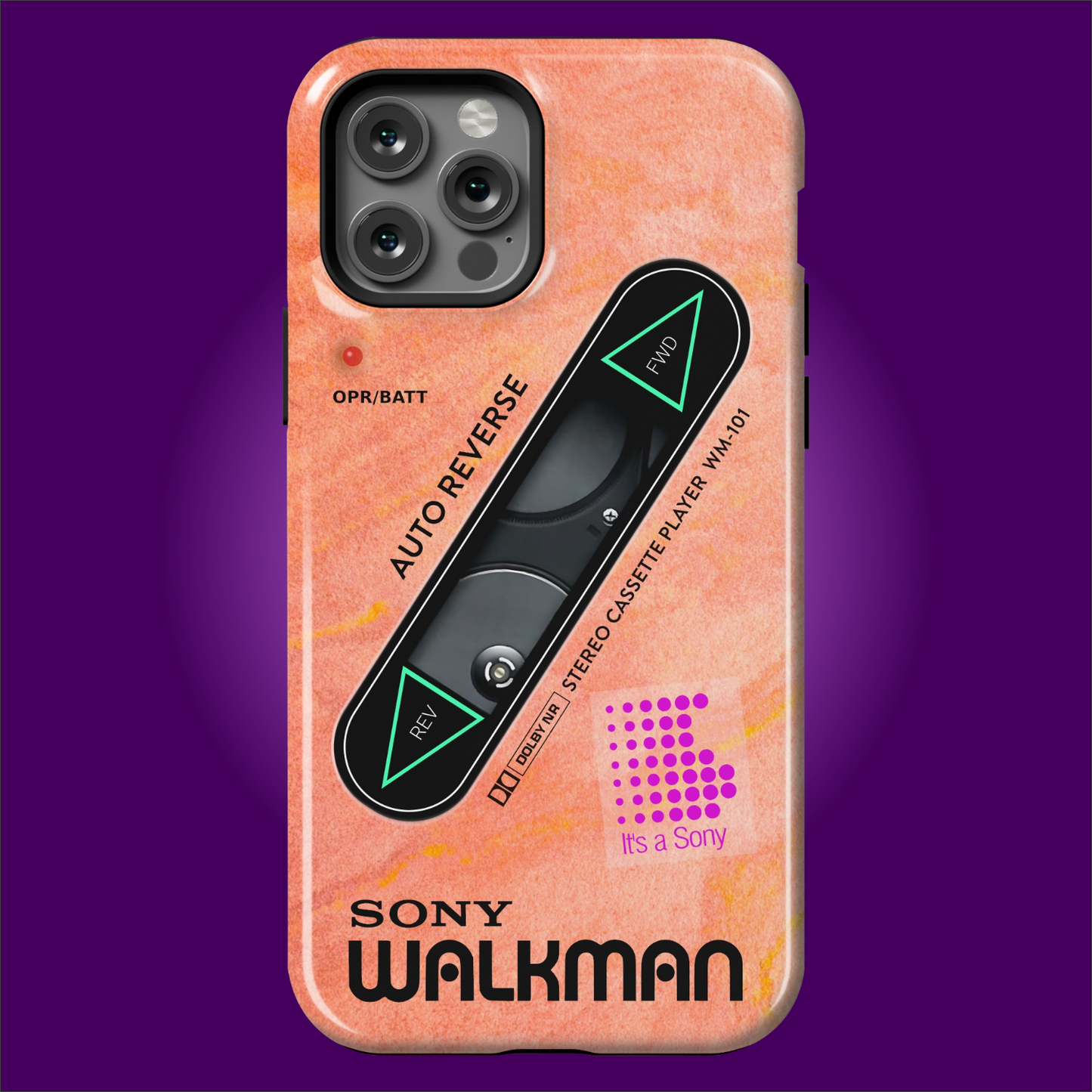 Sony Walkman Peach Textured WM-101