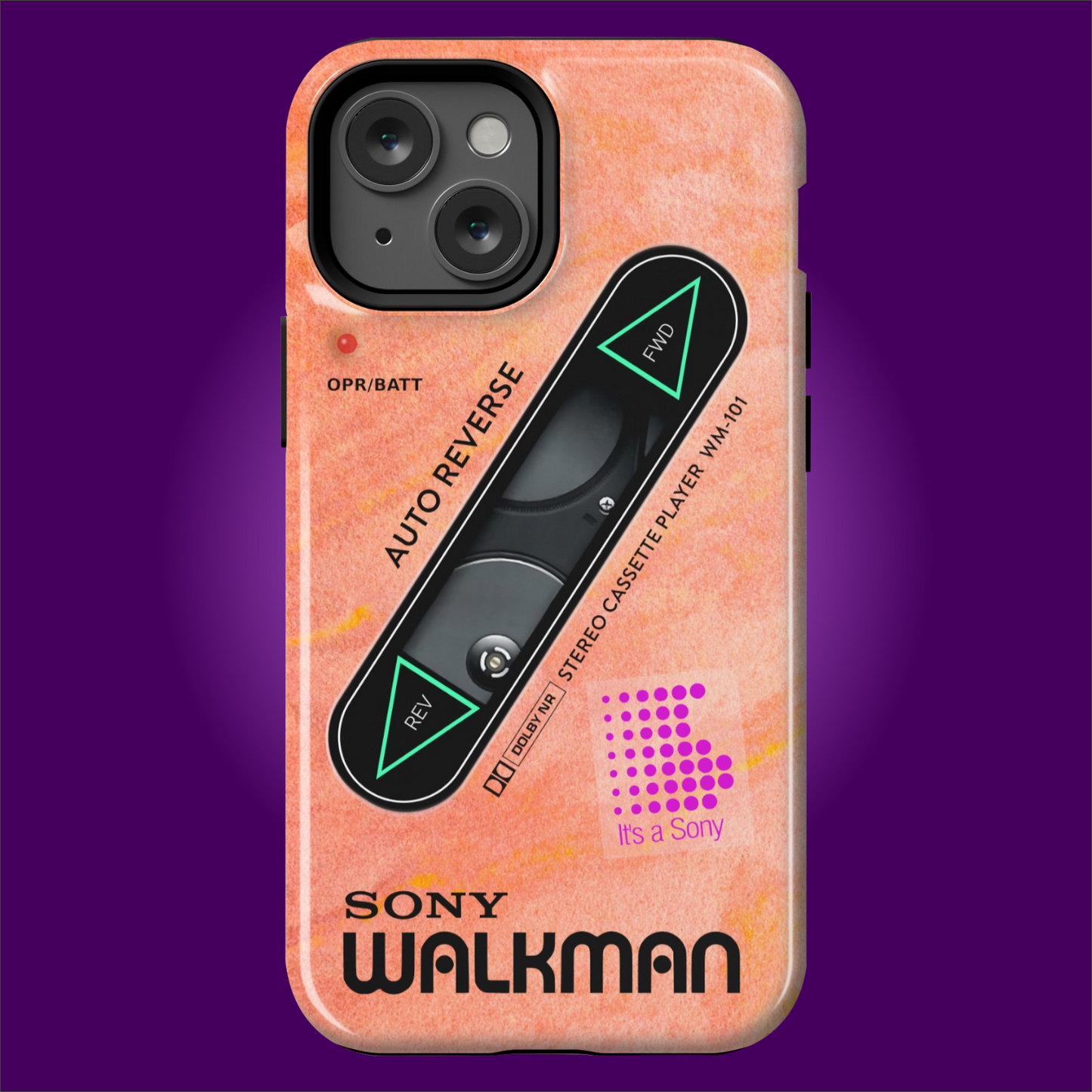 Sony Walkman Peach Textured WM-101